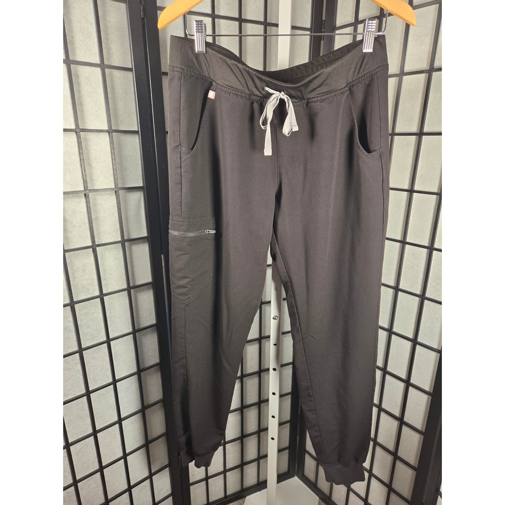 FIGS Zamora Jogger Scrub Pants Black Technical Collection Women M